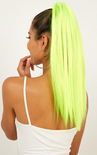 Ponytail Extension In Neon Lime