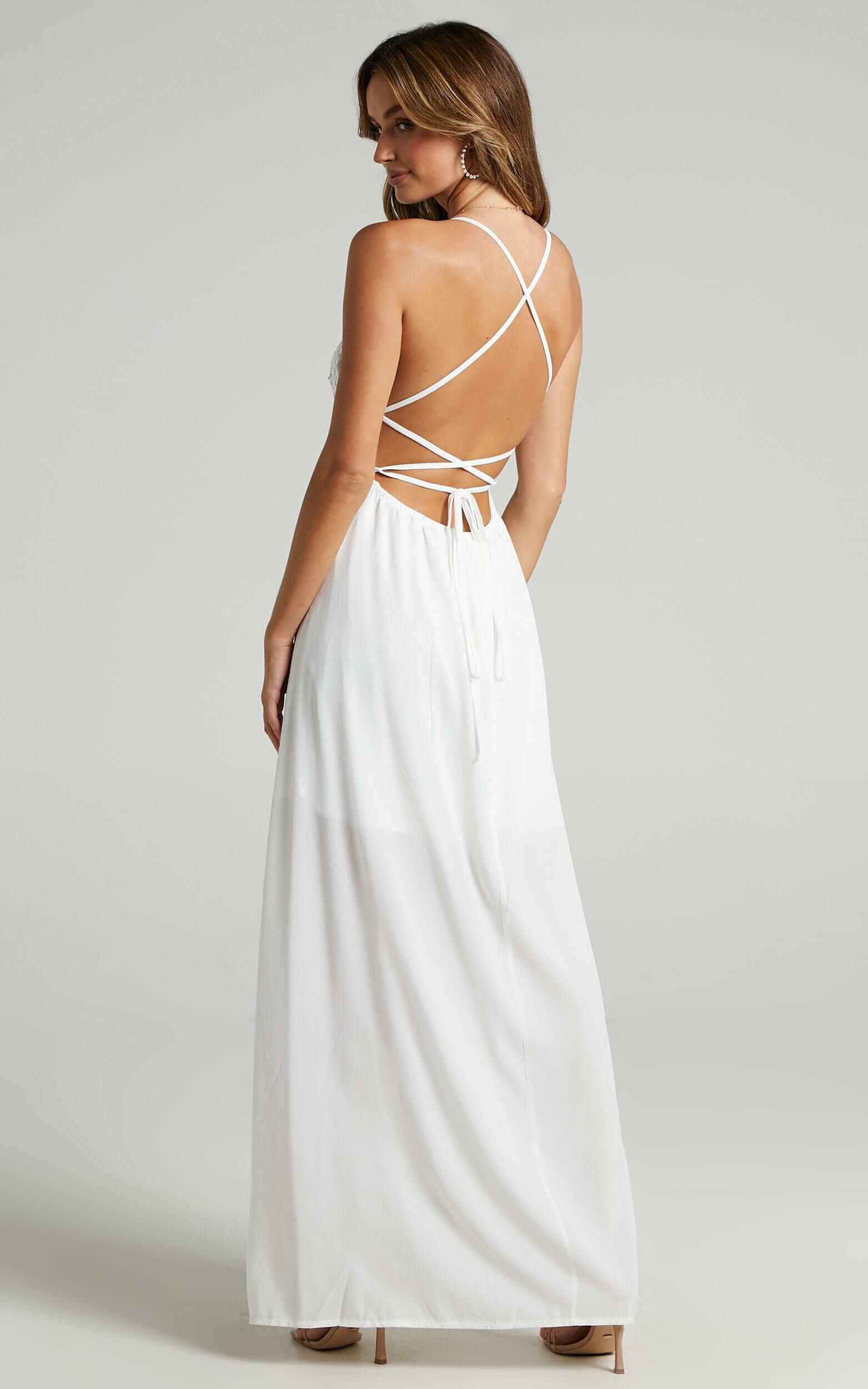 Running Free Maxi Dress in White Showpo NZ