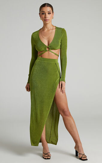 Runaway The Label - Meile Maxi Skirt in Grass
