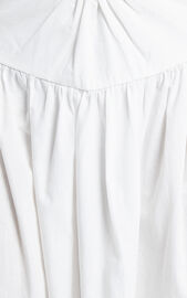 Hyra Midi Skirt - Ring Detail Gathered Yoke Skirt in White | Showpo