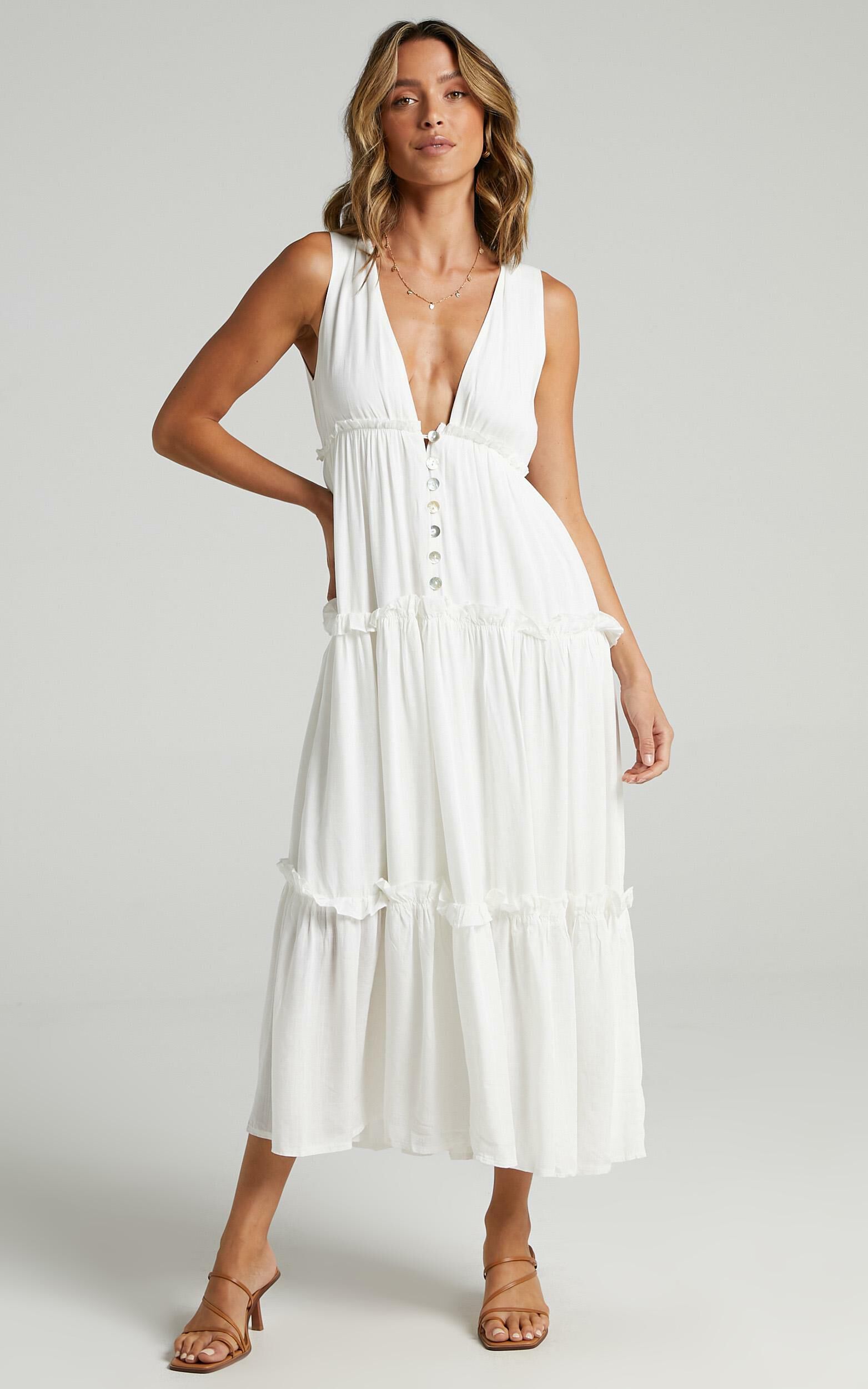 Arlana Dress in White | Showpo USA