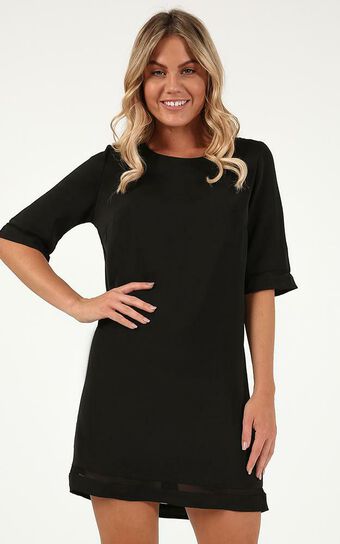 Miss Independent Dress In  Black