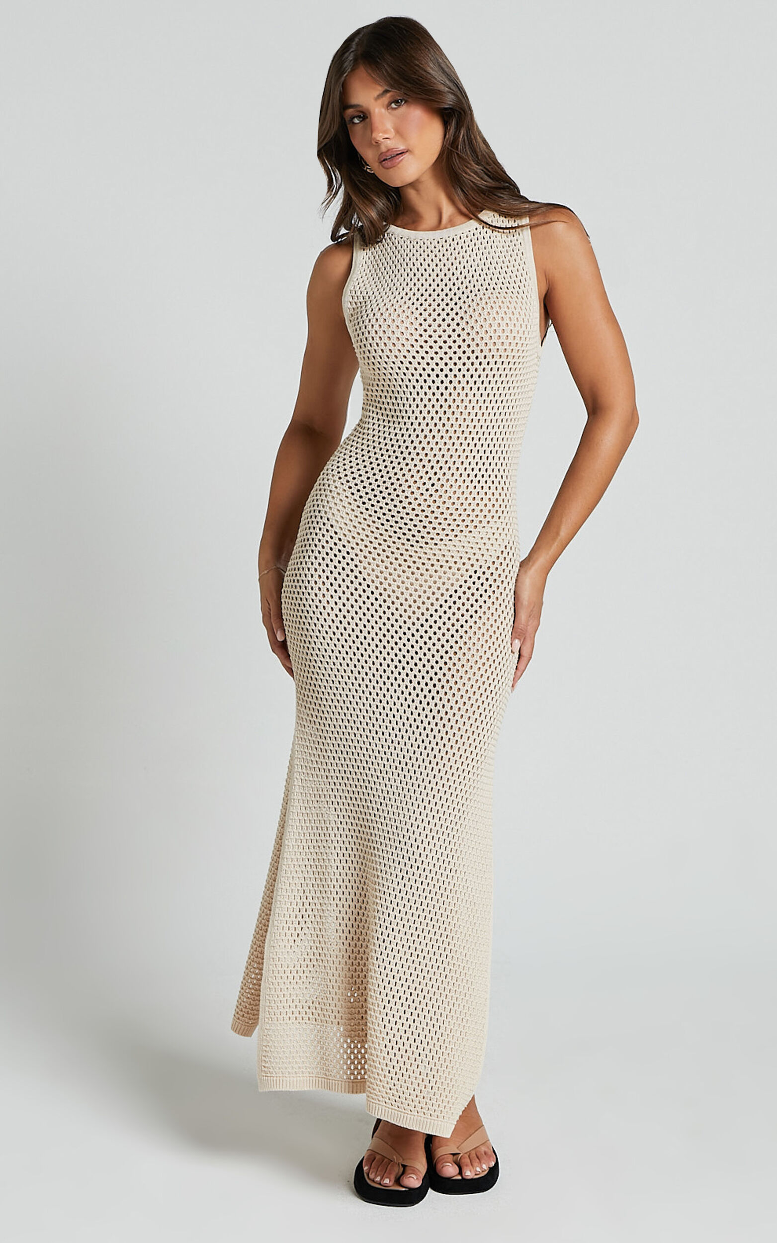 Seven Wonders - Shamine Midi Dress in SAND - XS, CRE1
