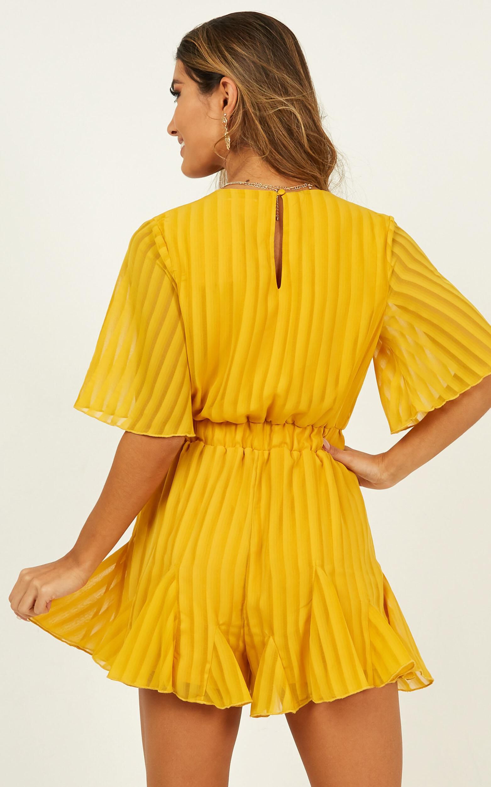 Mustard playsuit sale