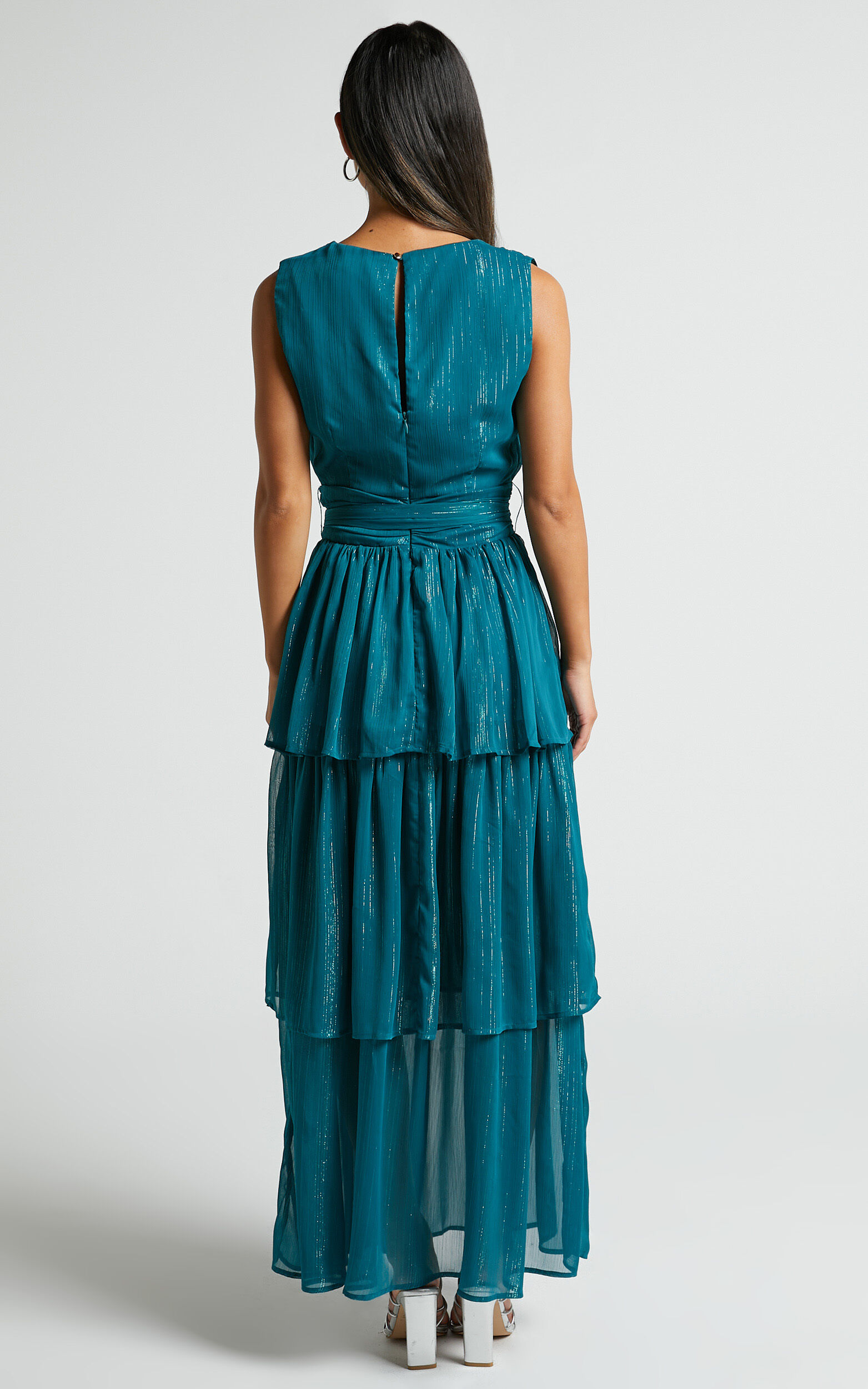 Alena midi dress in jewel online green