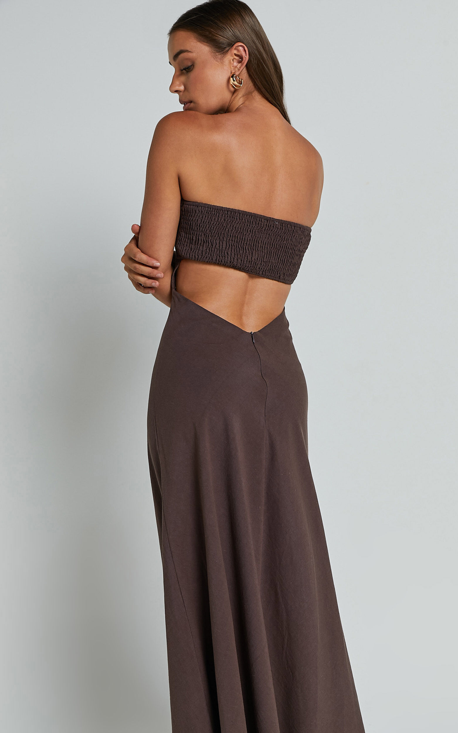 Strapless maxi dress best sale