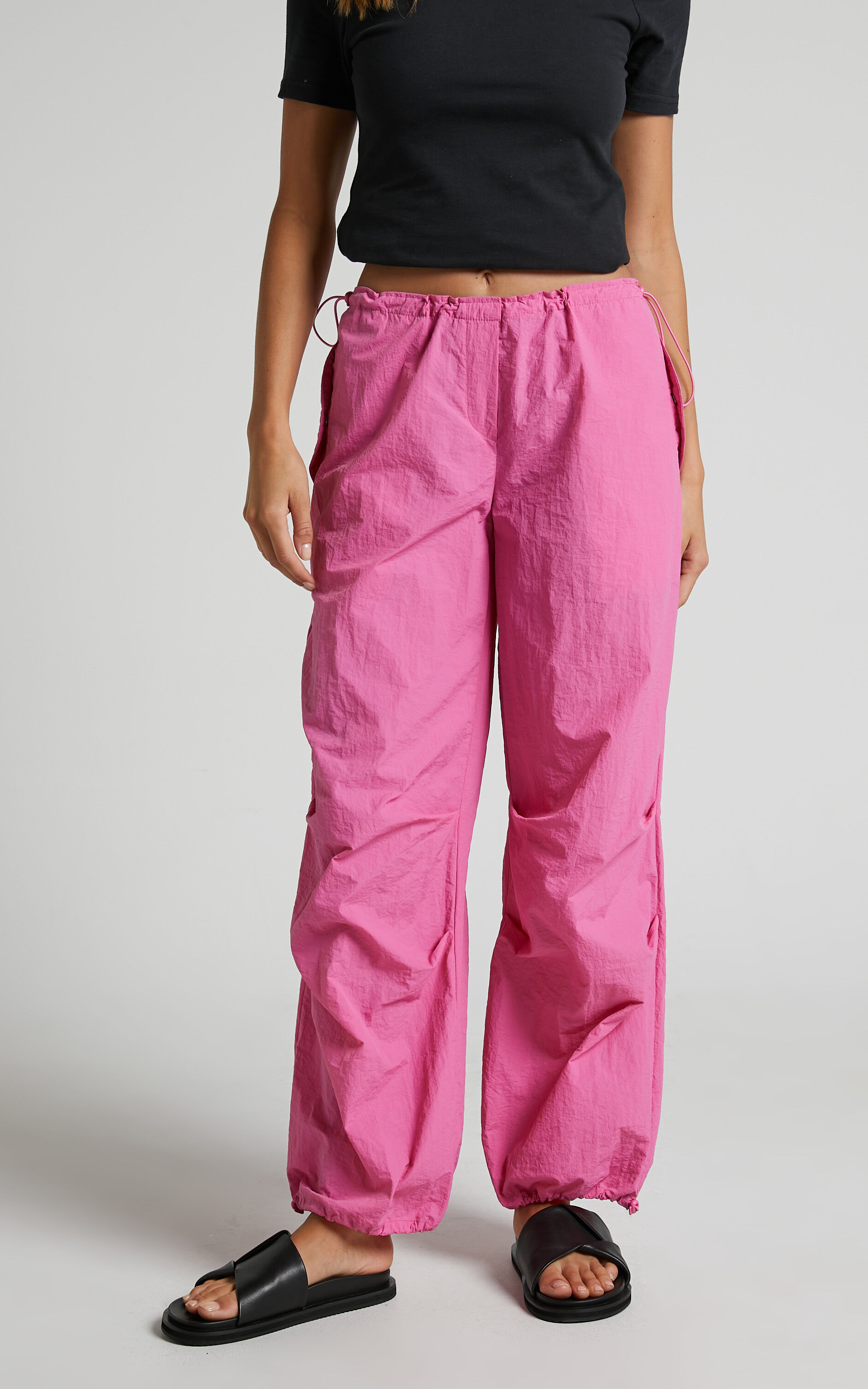 Pink utility joggers clearance