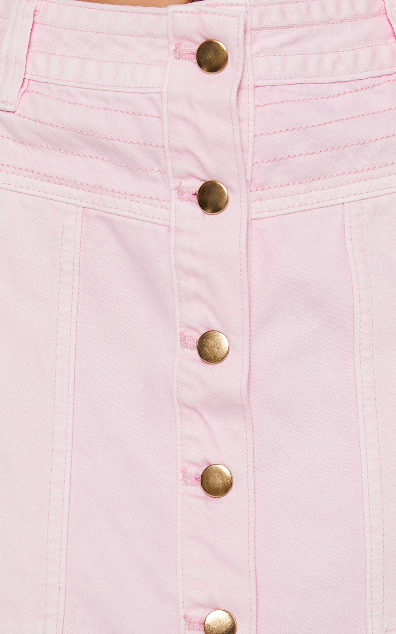 Pink button skirt top