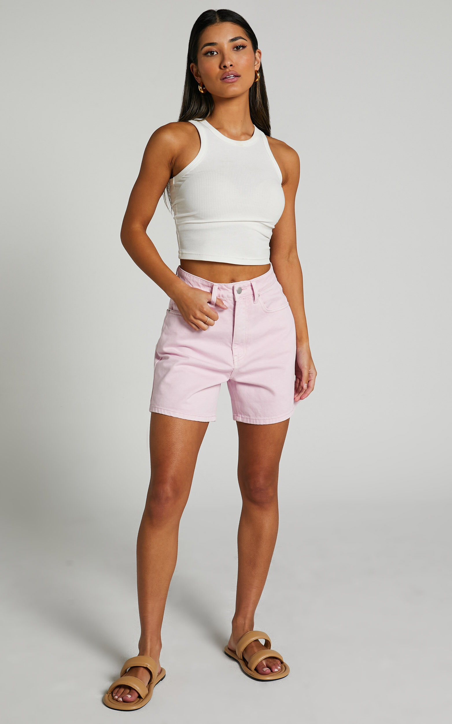 Pink mom shorts hotsell