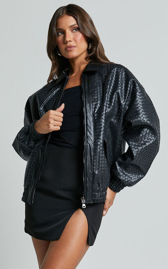Lioness - Kenny Bomber - Bottega PU in Onyx Lioness