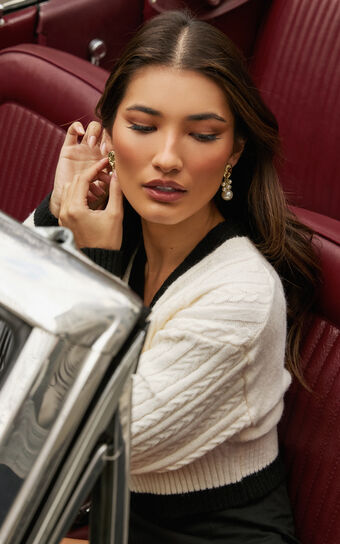 Kailee Earrings - Gold Layered Pearl Drop Earrings in Gold