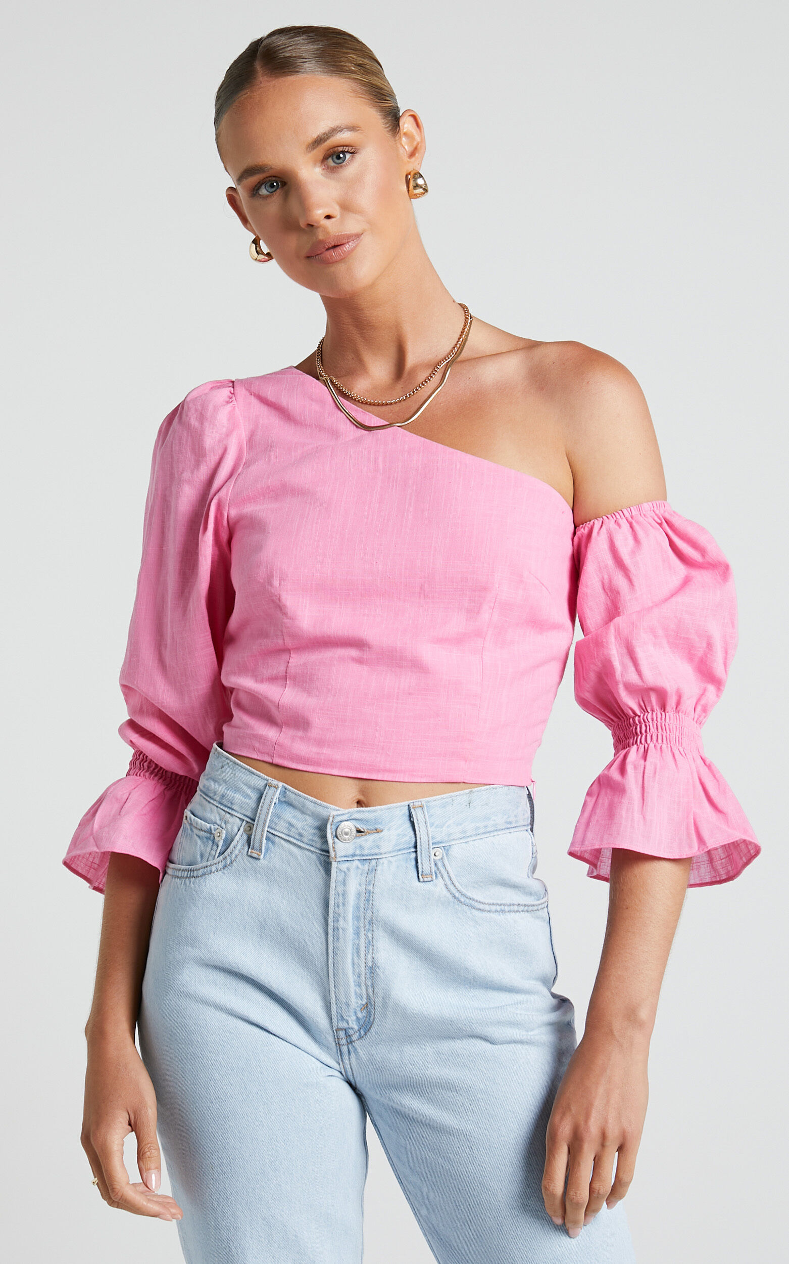 Light pink 2025 puff sleeve top