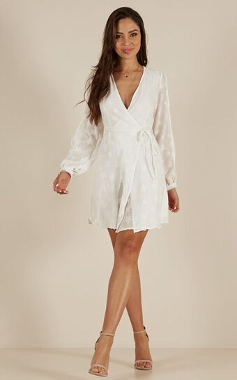 Stuck With Me Dress In White Star Print