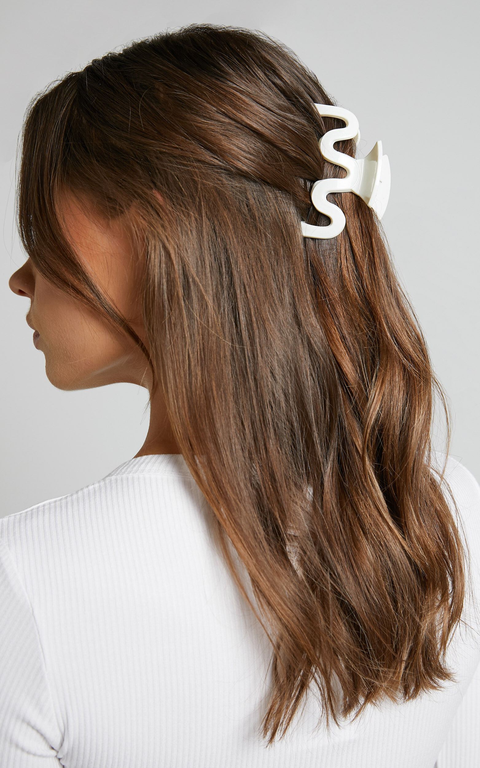 Wilde Hair Clip in Cream - OneSize, CRE2