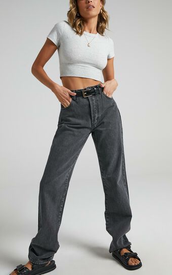 Rolla's - Classic Straight Jean in Vintage Black