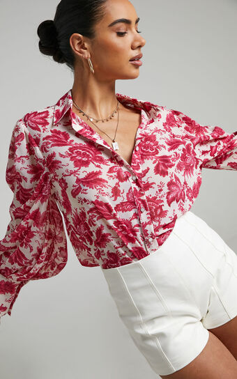 Runaway The Label - Stevie Blouse in Pink Floral