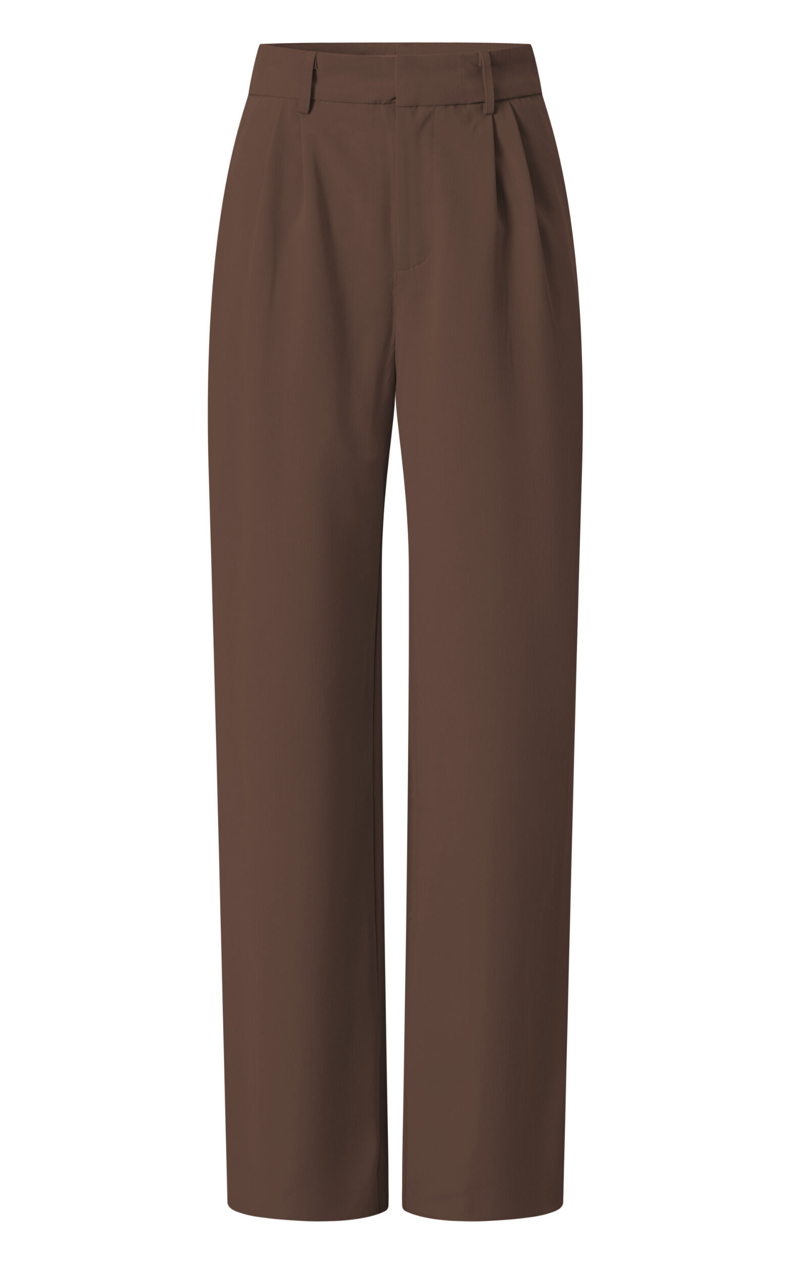 Lorcan Pants - High Waisted Tailored Pants in Chocolate | Showpo