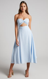 Blue Socialite Light Blue Occasion Dress With Belly Coverage Large Size For  Summer Parties And Weekdays From Offwhiteonsale, $53.73