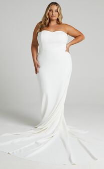 Vows For Life Bridal Gown - Strapless Mermaid Gown in White