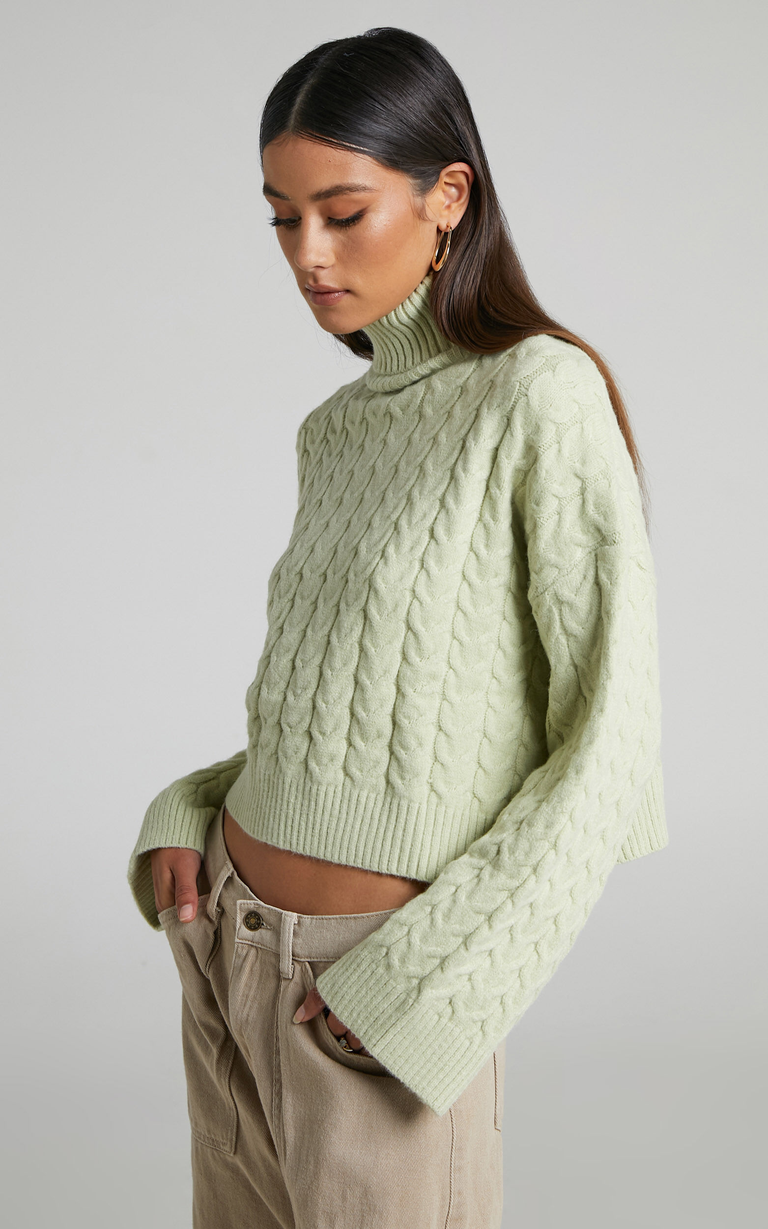 Jumper with flared sleeves deals