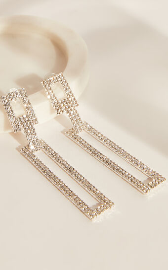 Maffey Earrings in Diamante