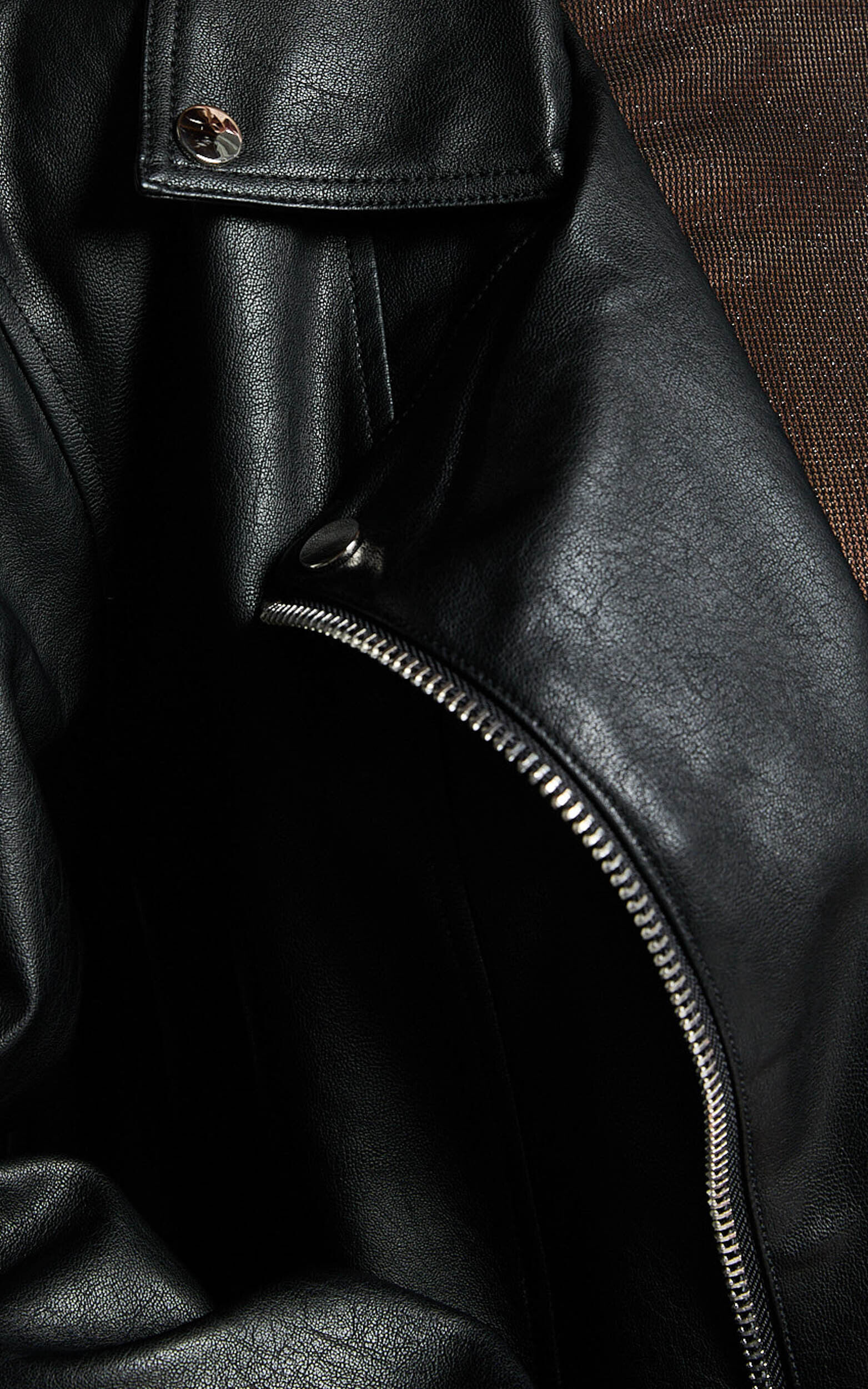 Longing for you faux leather belted jacket shop