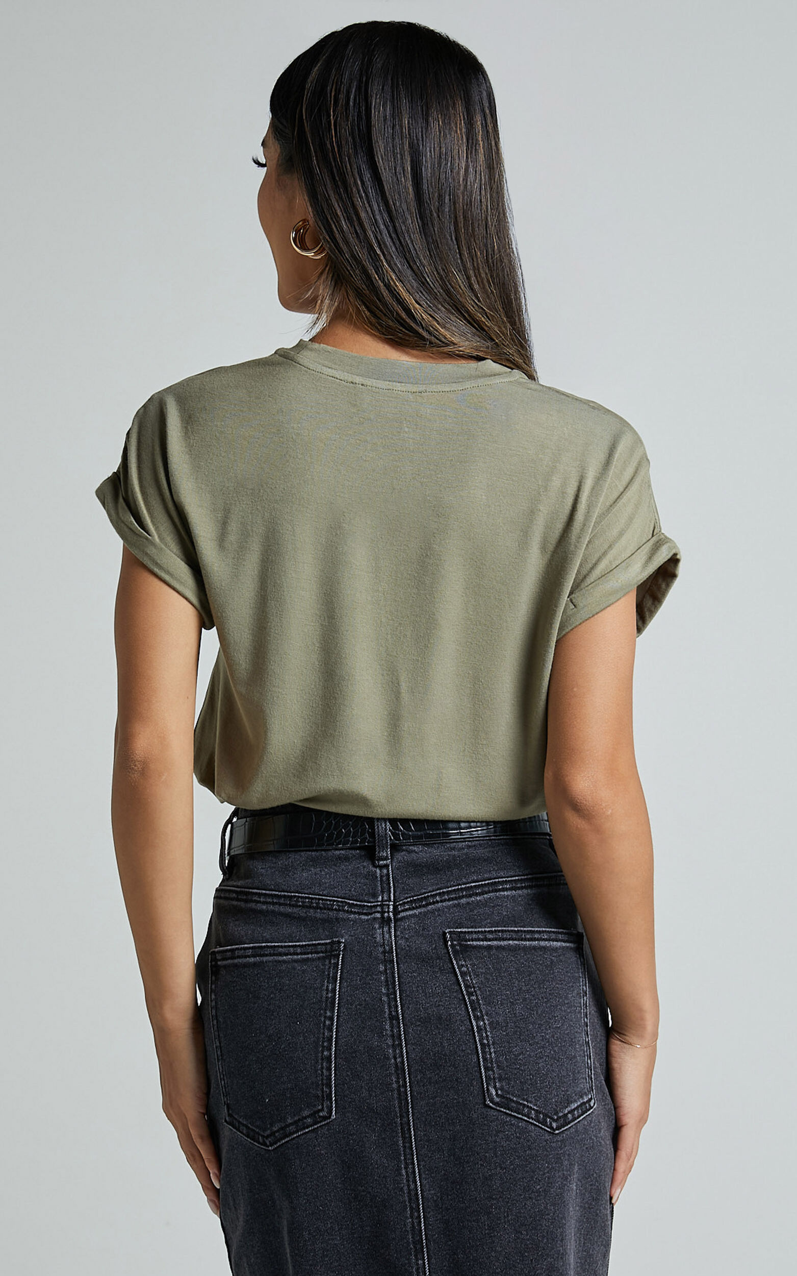 Tinaya Top - Raglan Shell Top in Olive | Showpo USA