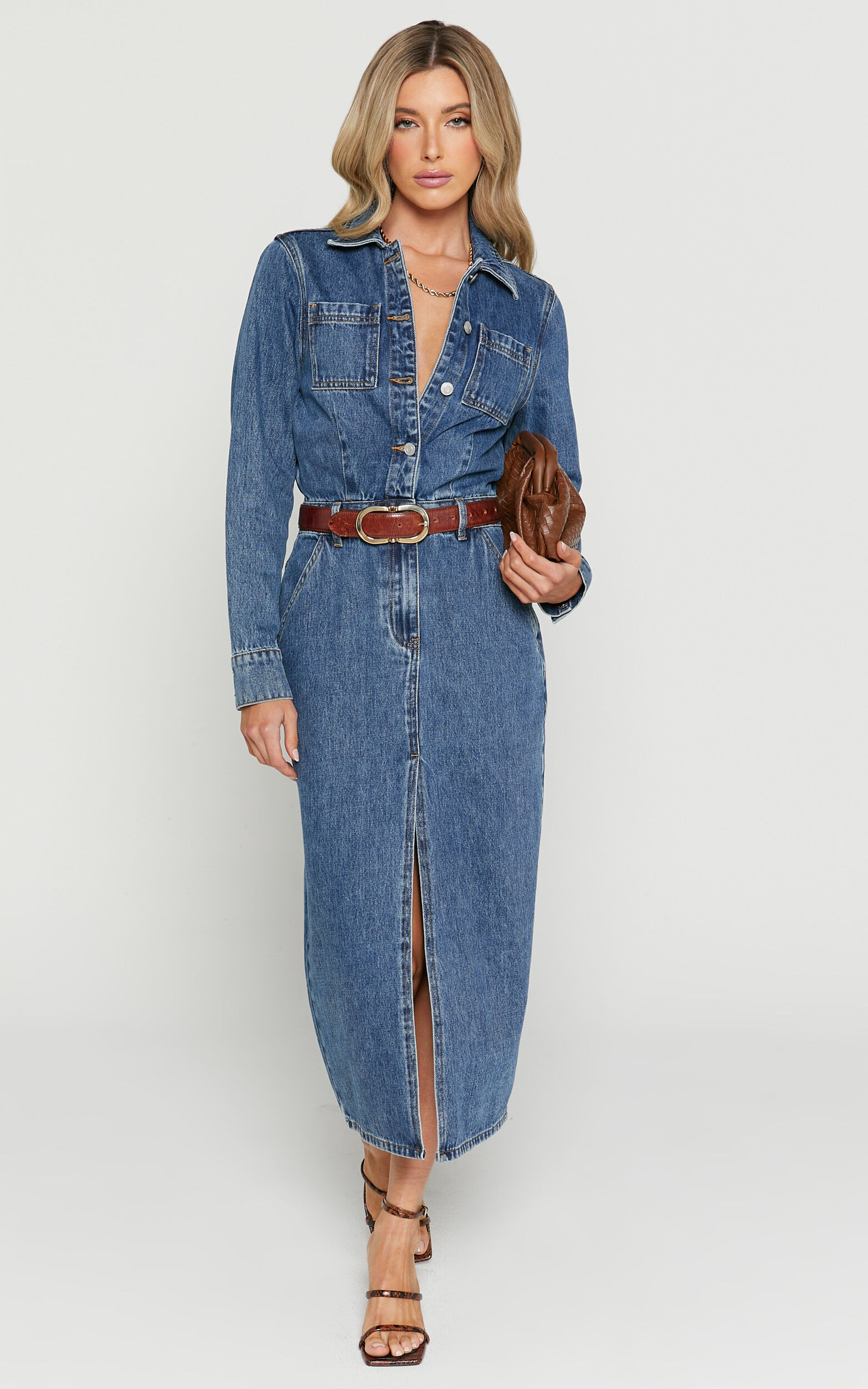 Long shirt denim clearance dress