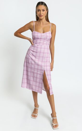 Darcey Dress in Pink Check