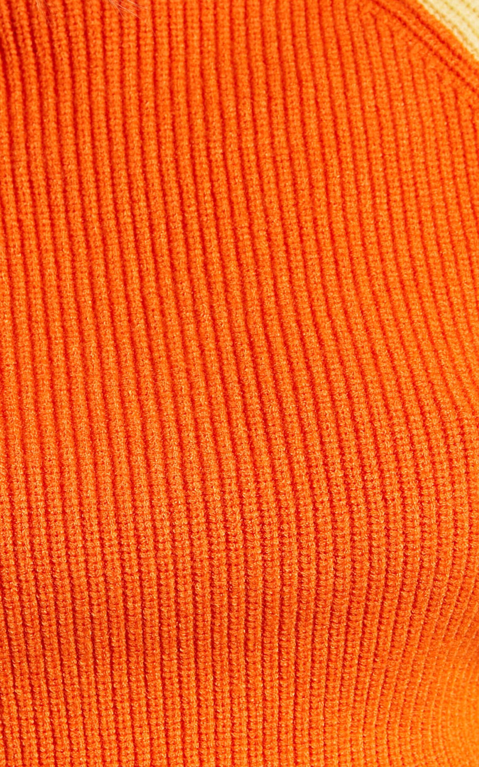 Orange knit store