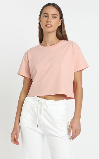 AS Colour - Crop Tee in Pale Pink
