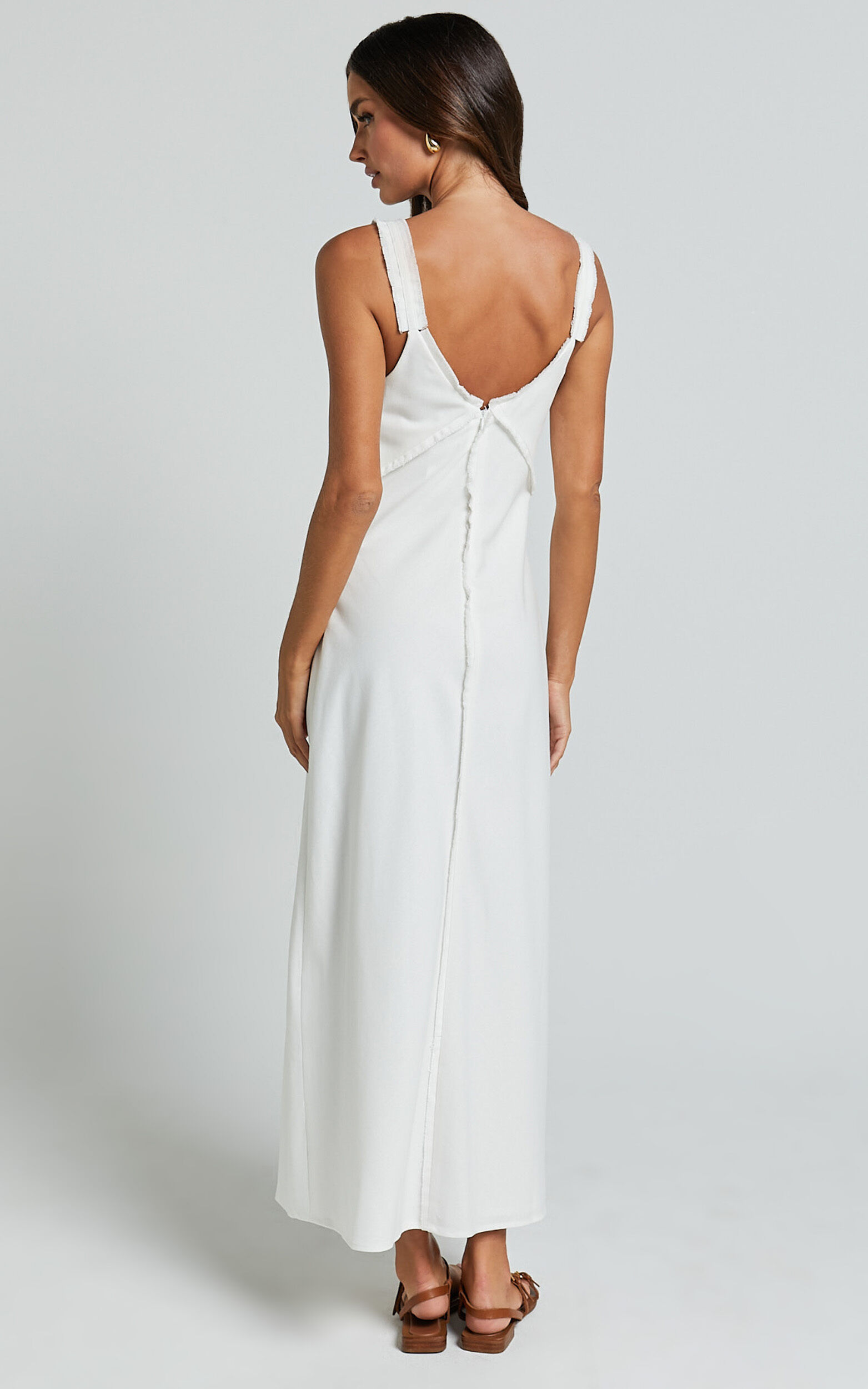 White midi shift best sale dress