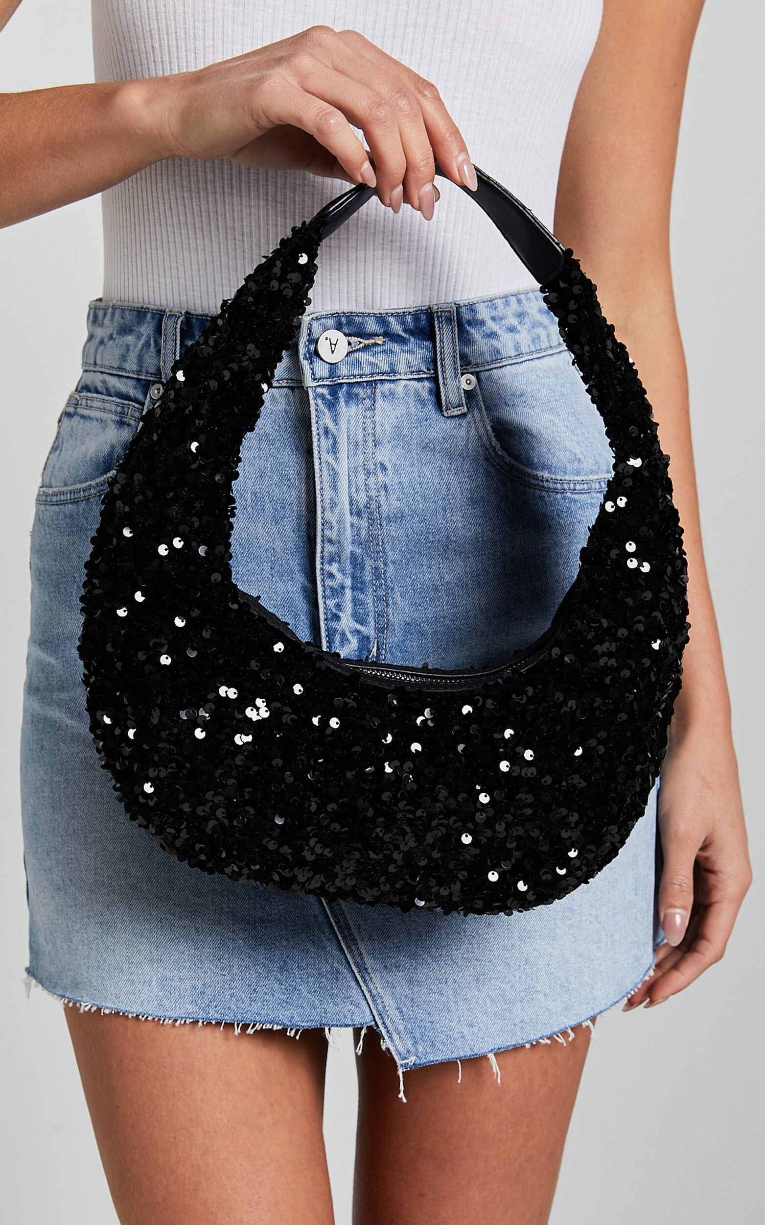 Black 2025 sequin bag