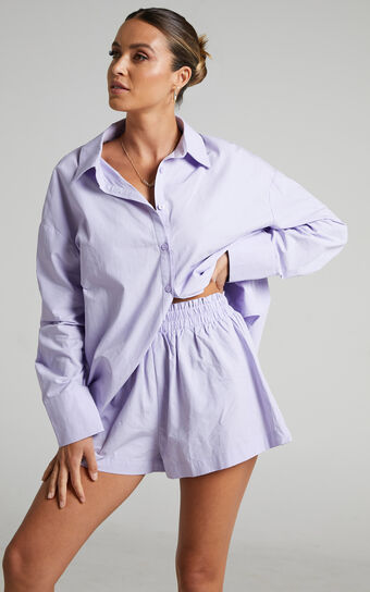 Terah Shirt - Button Up Shirt in Lilac