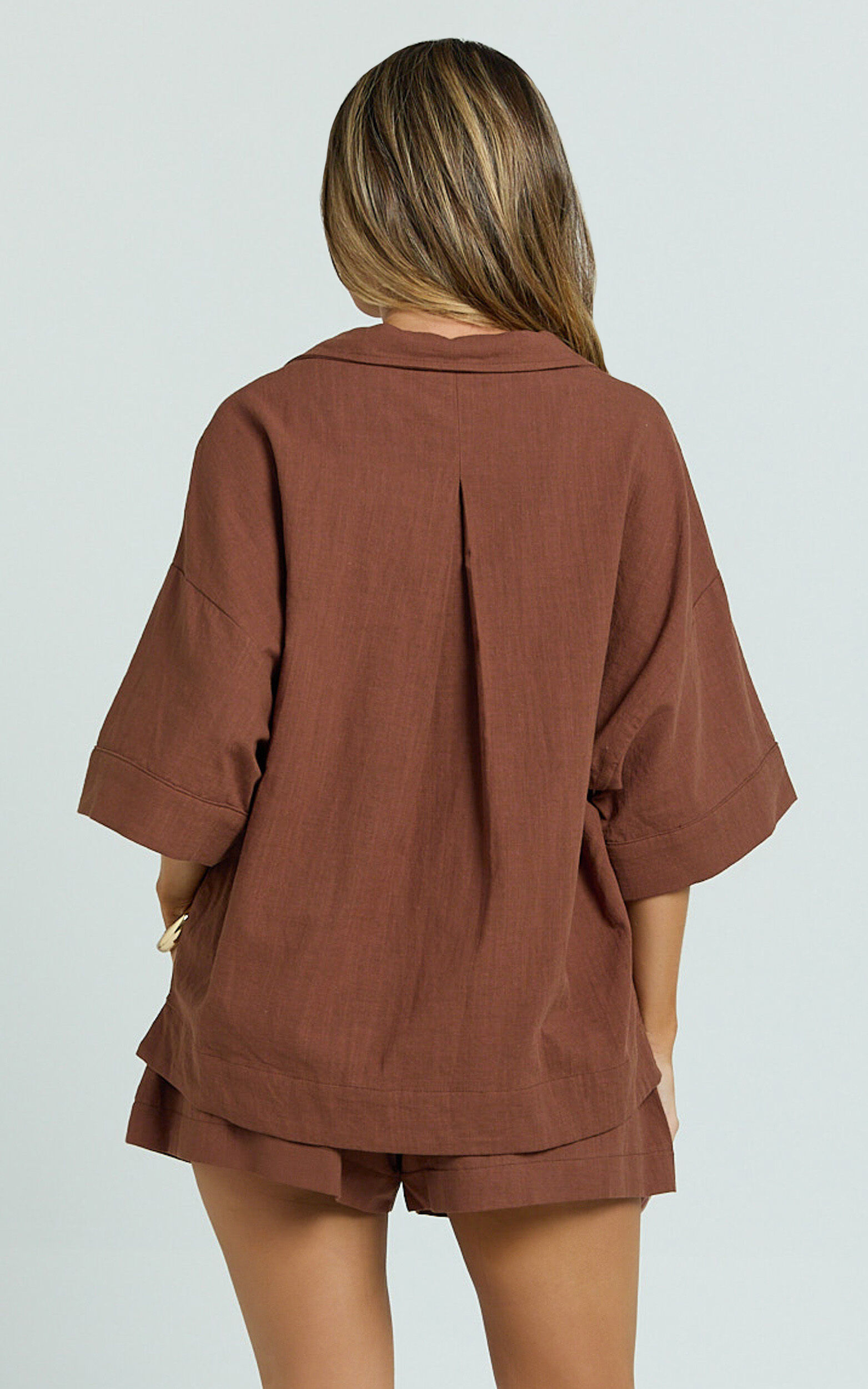Saina Two Piece Set - Button Through Shirt and Drawstring