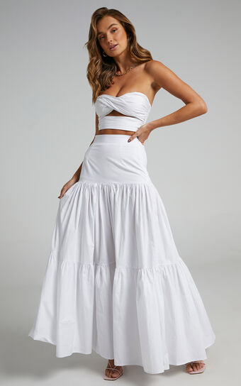 Runaway The Label - Ayla Midi Skirt in White