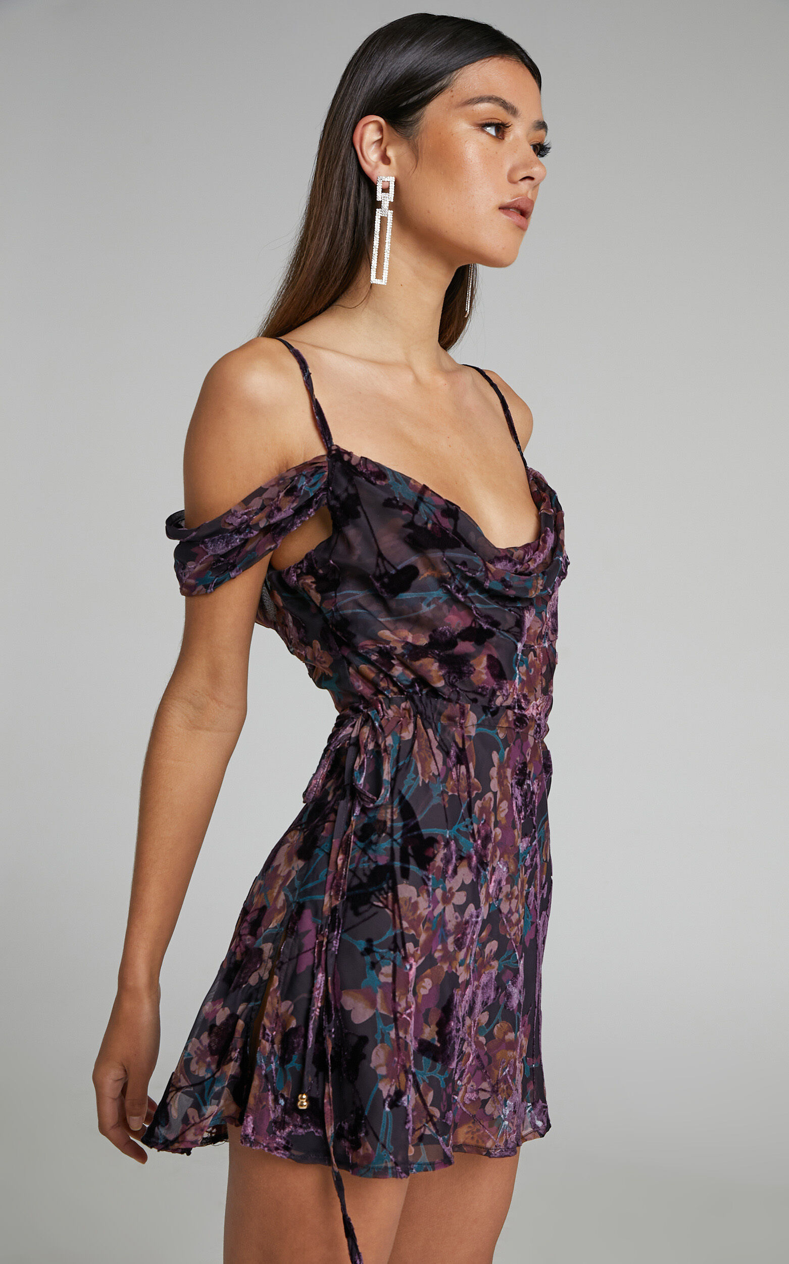 Strappy off the shoulder clearance dress