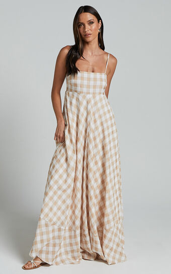 【コンビニ受取対応商品】 Strappy - Dress Maxi Katrien Empire in Dress Flare Waist ワンピース