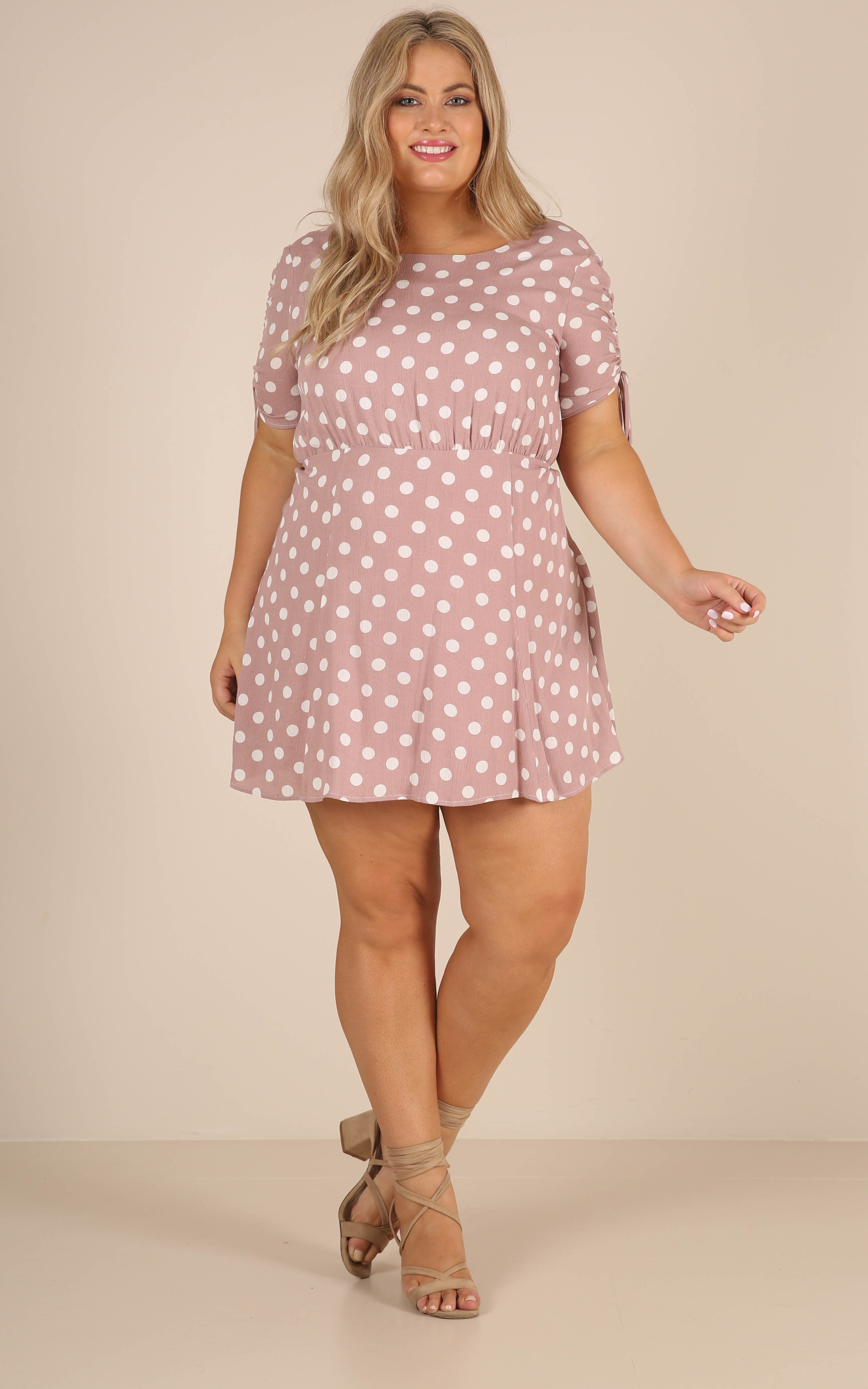 Hand Me Down Dress In Mocha Polkadot Showpo USA