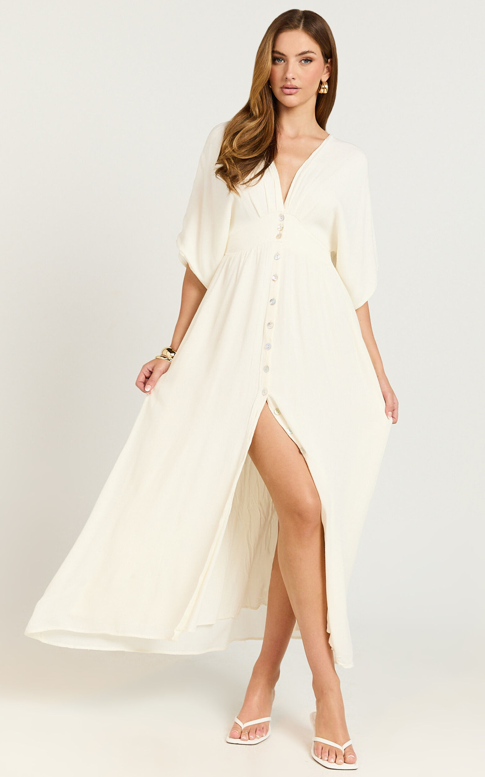 Sitting Pretty Maxi Dress In Natural Showpo USA
