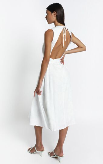 Yvie Dress in White Palm