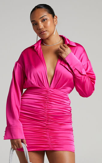 Runaway The Label - Bellanca Mini Dress in Hot Pink