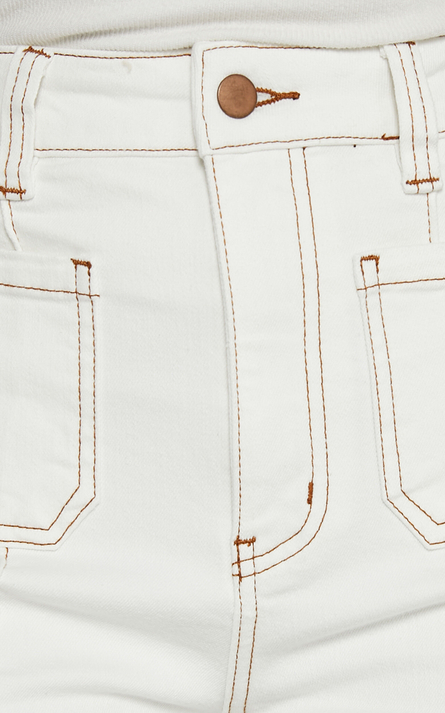 Malcolm Jeans Mid Rise Contrast Stitch Flared Denim Jeans in