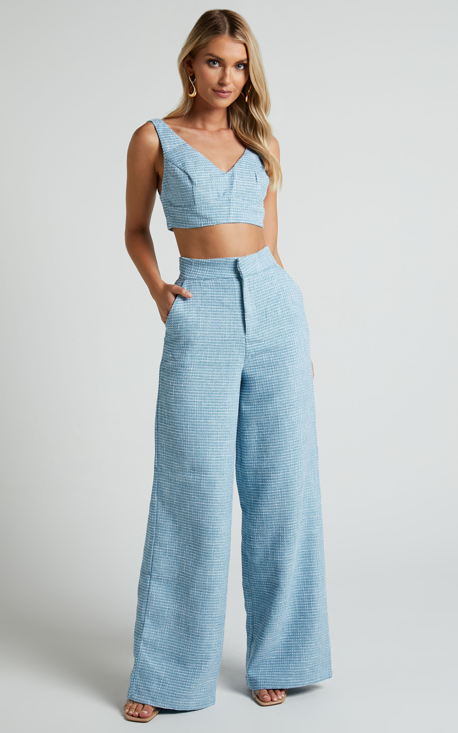 Baby blue shop two piece