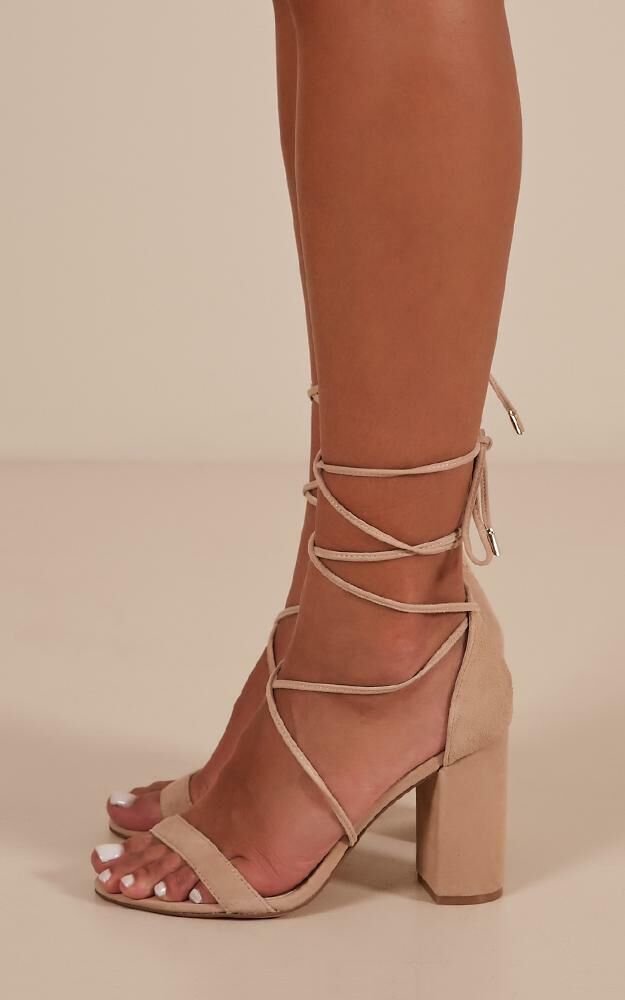 Windsor Smith Idina Heels In Nougat Suede Showpo NZ