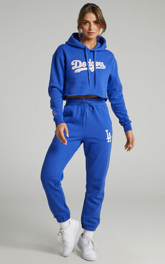 Majestic - Baggy LA Dodgers Logo Trackpants in Dazzling Blue