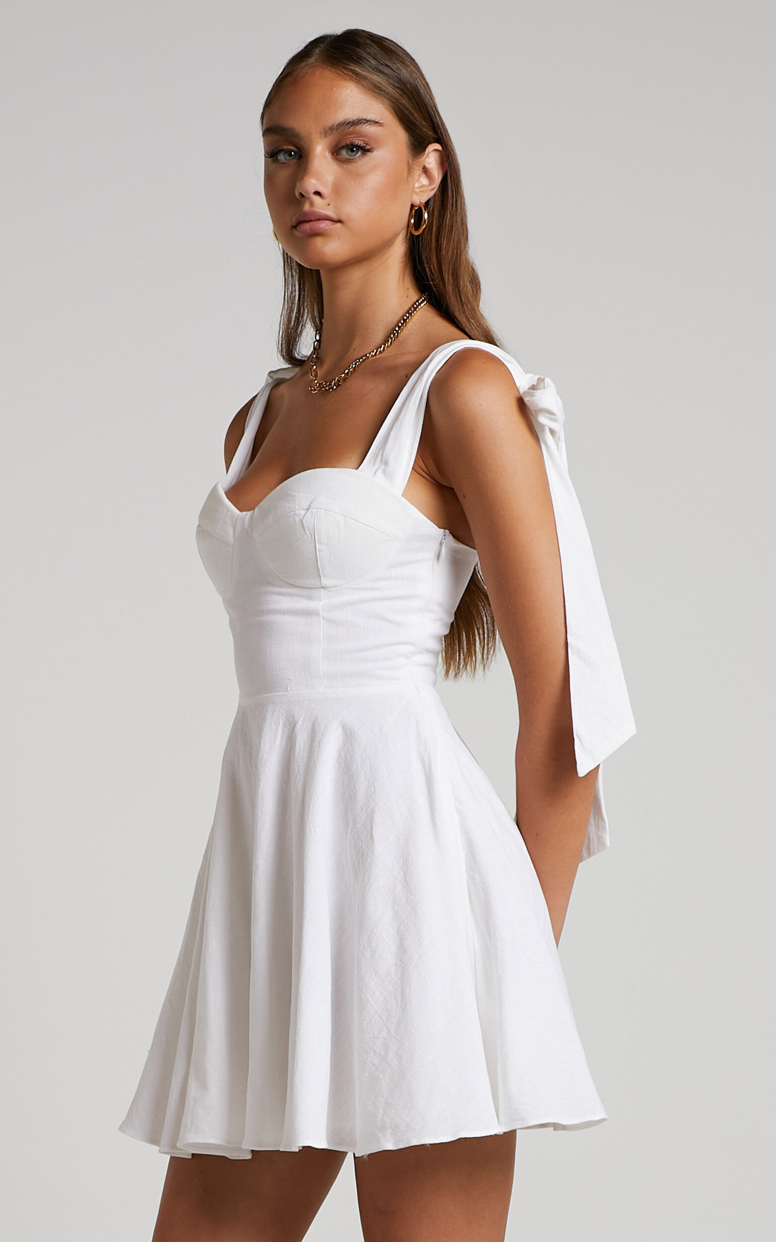 White strap dress cheap
