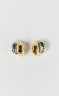 Seychelles Earrings - Double Hoop Earrings in Mixed Metal