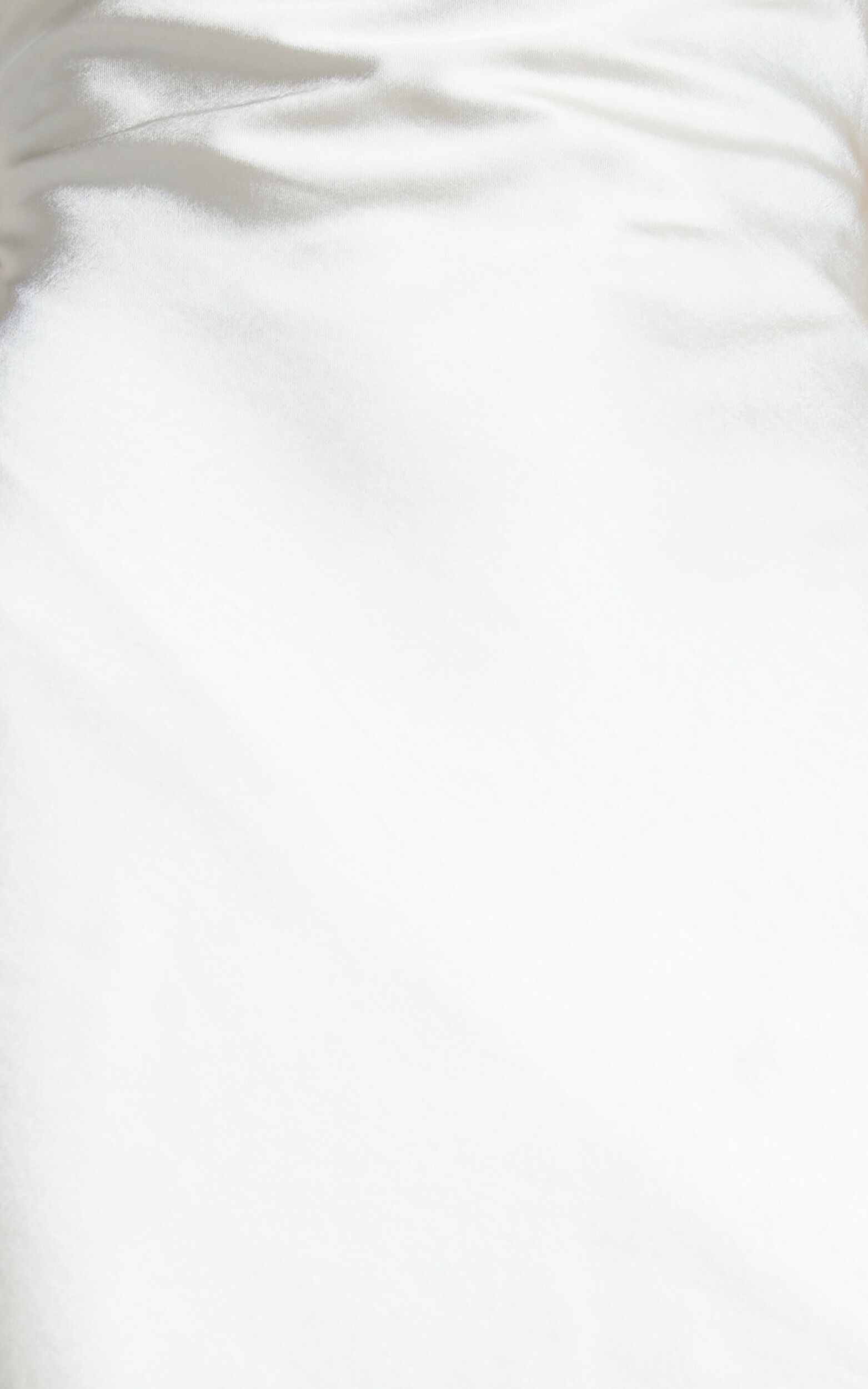 Charlita Maxi Dress - Strapless Cowl Back Satin Dress in Pearl