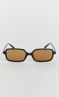 Vicky Sunglasses - Rectangle Sunglasses in Black